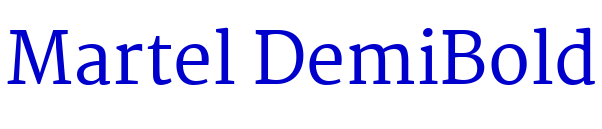 Martel DemiBold шрифт
